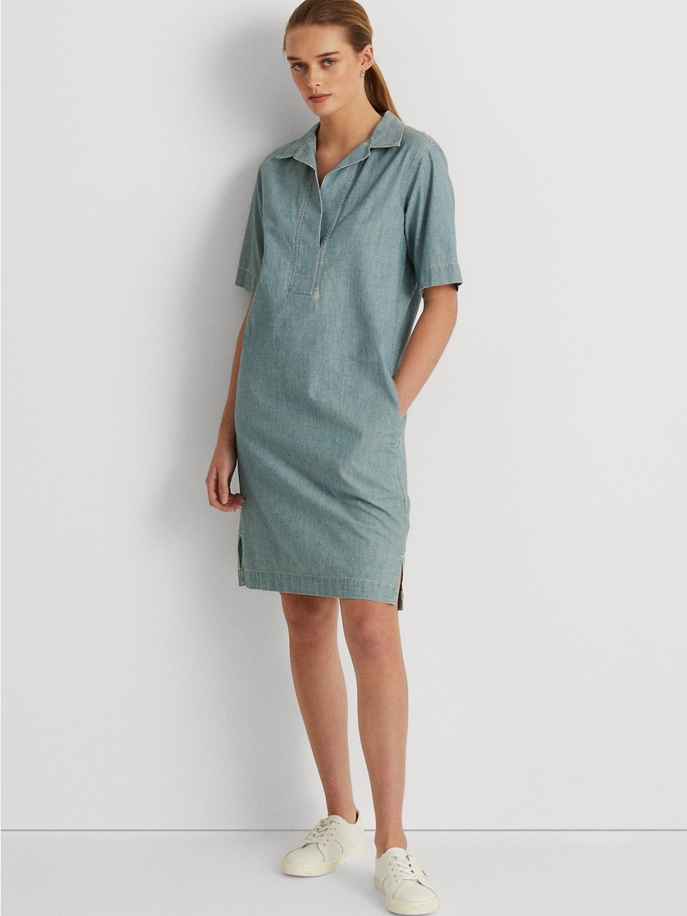 Ralph Lauren Light Blue Denim Polo Mini Dress